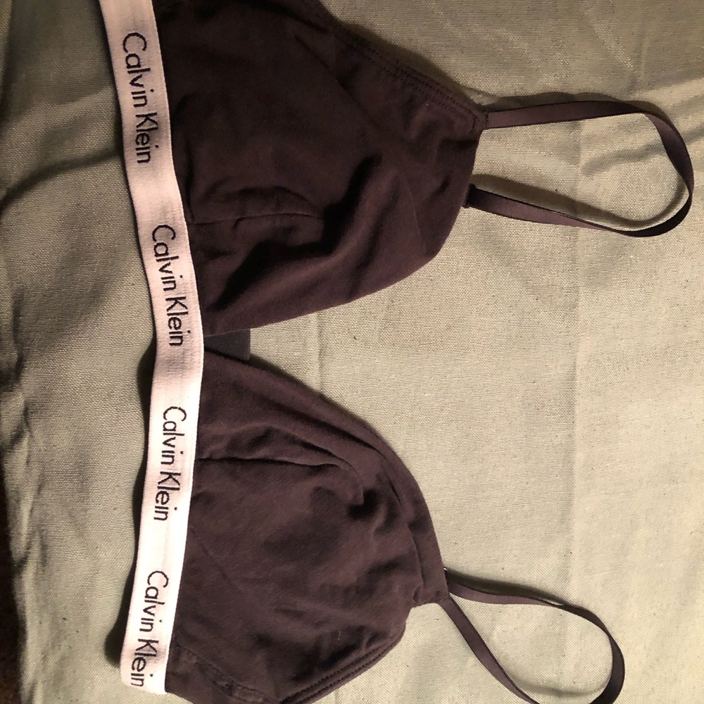 Calvin Klein Black Cotton Blend Top